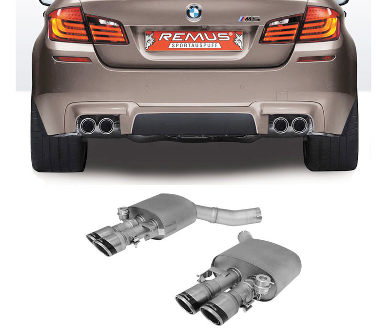 REMUS Sportauspuff / ESD Carbon Race für: BMW M5 - F10 / 4.4 - 412 kW | Endrohre 4x 84 mm - mit Soundklappen