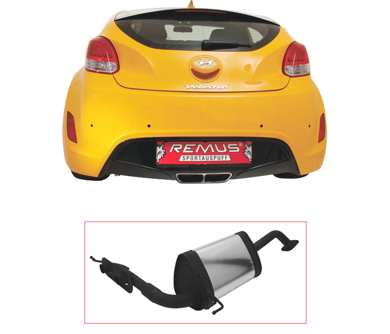 REMUS Sportauspuff / ESD für: HYUNDAI Veloster / 1.6 - 103 kW | ohne Endrohr, Optik wie original