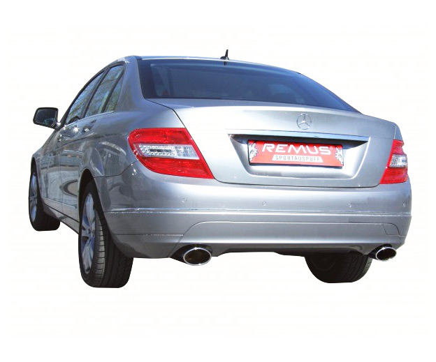 REMUS Sportauspuff / ESD für: MERCEDES - W204, inkl. 4matic / C230,C280,C300,C350,C320CDI,C350CDI / 150-215 kW | ESD Li + Re mit Endrohren je 1x 138x90 oval