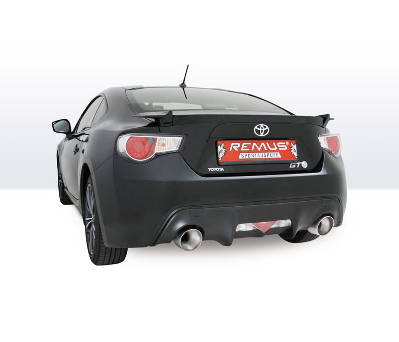 REMUS Sportauspuff / Duplex-ESD für: SUBARU BRZ / 2.0 - 147 kW | mit Endrohren 2x 127 rund, schräg / ca. + 6 PS