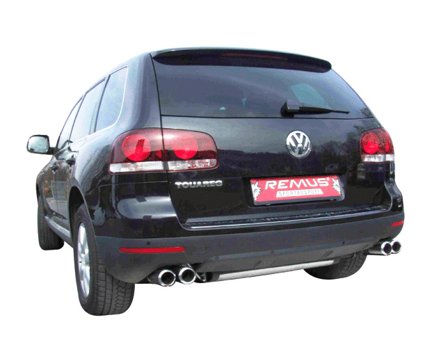 REMUS Sportauspuff / ESD für: VW Touareg - 7L / 2003- / 5.0TDI V10 - 230 kW | Duplex-ESD mit Endrohr Li + Re je 2x 84 rund,