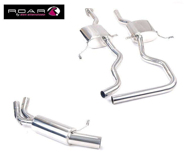 ROAR Sportauspuff Edelstahl / Anlage ab Kat. für: FORD Escort Cosworth 4x4 / 2.0T - 162 kW | Standard Endrohr-Typ: 1x Sport Line 85 oder 104 - rund, scharf / viele weitere Endrohre gegen Aufpreis erhältlich