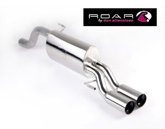 ROAR Sportauspuff Edelstahl / ESD für: FIAT Punto Abarth - 199 / 1.4T - 132 kW | Standard Endrohr-Typ: 2x Sport Line 85 oder 104 - rund, scharf / viele weitere Endrohre gegen Aufpreis erhältlich
