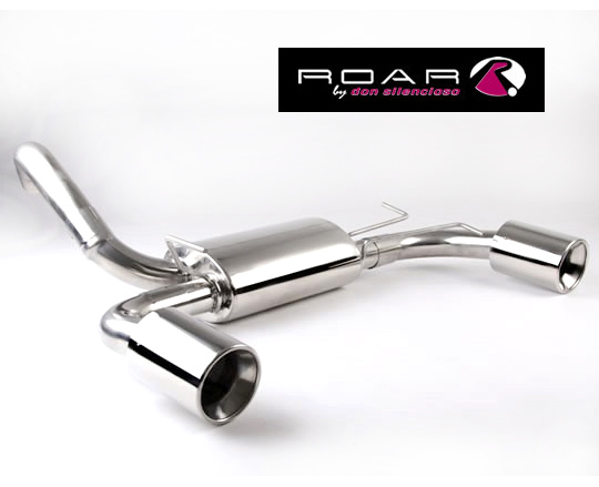 ROAR Sportauspuff Edelstahl / Duplex-ESD für: FIAT 500 Abarth / 1.4T | Standard Endrohr-Typ: Sport Line 85 oder 104 - rund, scharf / weitere Endrohre gegen Aufpreis erhältlich / Anschlussrohr hat 76mm, wird mit Adapter geliefert