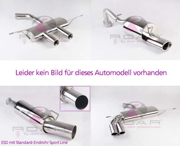 ROAR Sportauspuff Edelstahl / ESD für: ALFA ROMEO 75 Turbo / 1987-95 / 1.8T - 114 kW | Standard Endrohr-Typ: 1x Sport Line 85 oder 104 - rund, scharf / viele weitere Endrohre gegen Aufpreis erhältlich