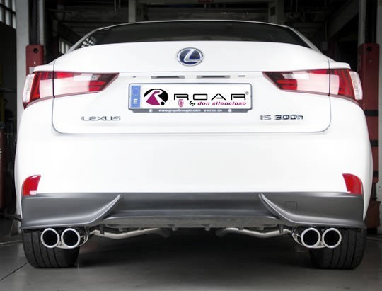 ROAR Sportauspuff Edelstahl / Duplex-ESD für: LEXUS IS300H | Standard Endrohr-Typ: Sport Line 85 oder 104 - rund, scharf / viele weitere Endrohre gegen Aufpreis erhältlich