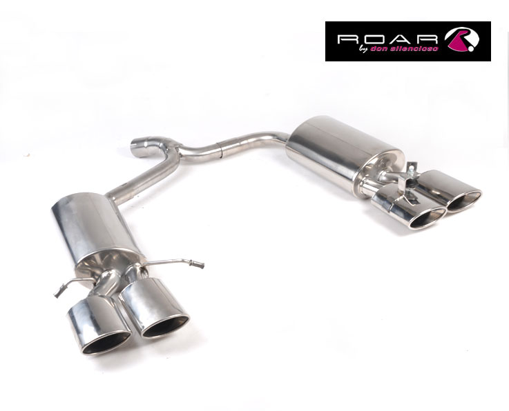 ROAR Sportauspuff Edelstahl / Duplex-ESD für: MERCEDES SLK350 - R171 / 3.5 - 200 kW | Endrohr-Typ: 4x 75x130 oval / weitere Endrohre erhältlich