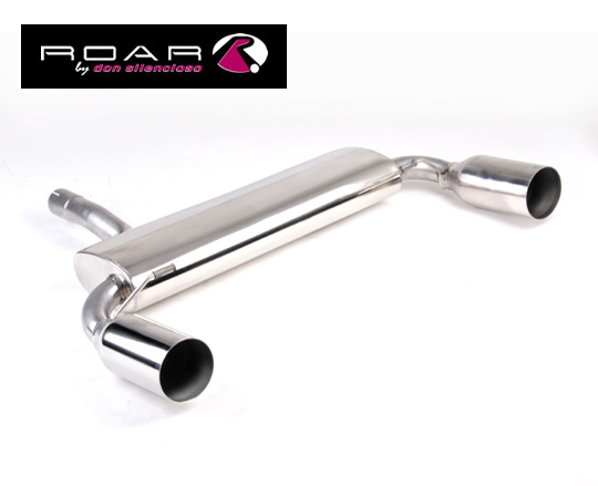ROAR Sportauspuff Edelstahl / Duplex-ESD für: RENAULT Clio Sport / 2006-09 /  2.0 - 145 kW  | Standard Endrohr-Typ: 2x Sport Line 85 oder 104 - rund, scharf / weitere Endrohre gegen Aufpreis erhältlich