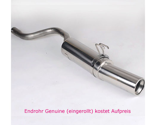 ROAR Sportauspuff Edelstahl / ESD für: FIAT Punto 1.2, 1.4  - 188 / 44,59,70 kW | Standard Endrohr-Typ: Sport Line 85 oder 104 - rund, scharf / viele weitere Endrohre gegen Aufpreis erhältlich