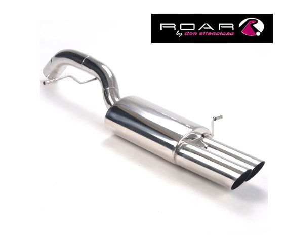 ROAR Sportauspuff Edelstahl / ESD für: FORD Fiesta ST180, ST200 - JA8 / 1.6T - 134,147 kW | Standard Endrohr-Typ: 2x Sport Line 84 - rund, scharf / viele weitere Endrohre gegen Aufpreis erhältlich