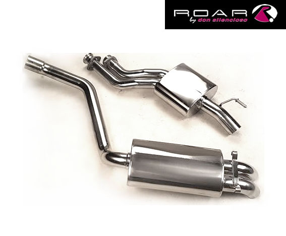 ROAR Sportauspuff Edelstahl / Anlage ab Kat. für: MERCEDES 190E 2.5-16V - W201 / 2.5 - 143 kW | Standard Endrohr-Typ: 2x orig. Style / viele weitere Endrohre gegen Aufpreis erhältlich