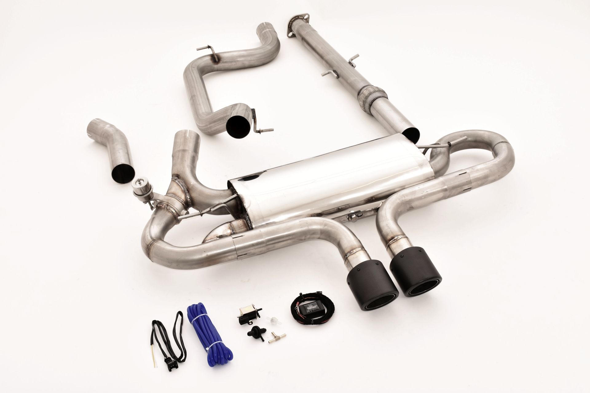 STREET BEAST Klappen-Auspuff / Duplex-Anlage 76mm ab Kat. für: FORD Focus ST Turnier - DYB / 2.0T - 184 kW  |  Endrohr-Typen: alle  |  Klappensteuerung über Handy-APP