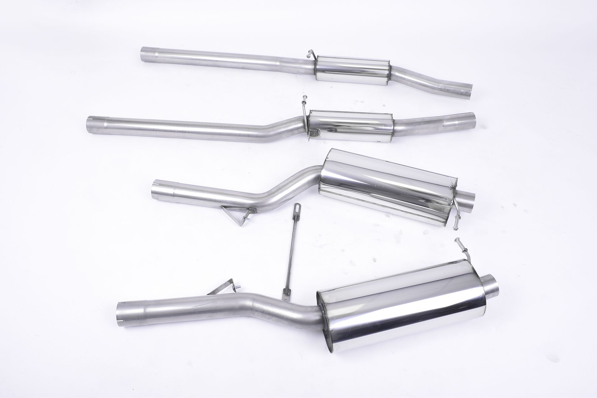 MILLTEK Sportauspuff / Duplex-Anlage 2x 70mm ab Kat. für: AUDI RS6, RS6 Plus - 4B / 4.2 - 331,353 kW | Endrohre 150x95 oval, matt-schwarz