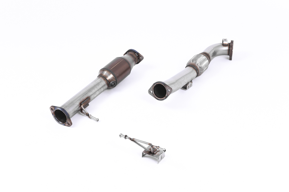 MILLTEK Downpipe 76mm mit Sport-Kat. 200cpsi für: FORD Focus RS / 2.5T - 224 kW | nur mit MILLTEK-Anlage ab Kat. zugelassen / mit CH-Gutachten
