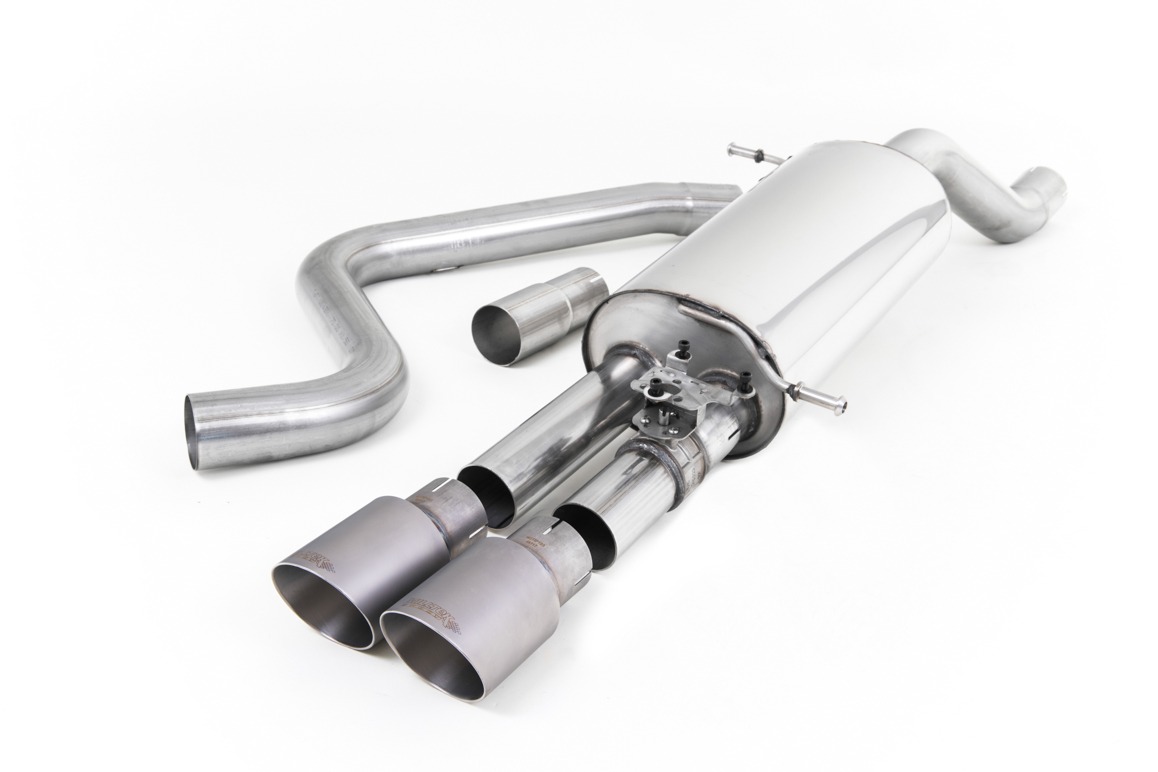 MILLTEK Sportauspuff / Anlage 70mm ab Kat./OPF für: FORD Fiesta ST - JHH / 1.5 EcoBoost - 147 kW | Endrohre 2x 90 GT - Titan matt /  beginnt ab Partikelfilter, orig. Klappensteuerung wird weiterverwendet