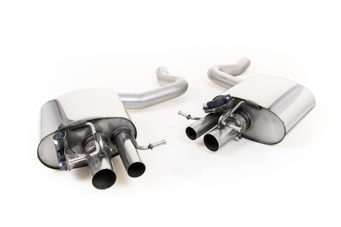 MILLTEK Sportauspuff Edelstahl / Duplex-ESD 70mm für: MERCEDES AMG C63, C63S - W205 /  4.0T - 350,375 kW / Für Modelle mit orig. Performance-Auspuff (mit Klappen).