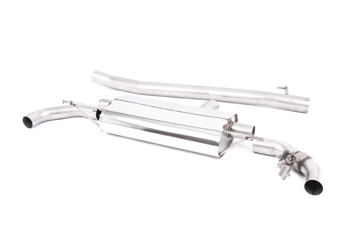 MILLTEK Sportauspuff / Duplex-Anlage 76mm ab Kat./OPF für: MERCEDES A35 AMG - W177, 4matic  / 2.0T - 225 kW, mit OPF  |  Endrohre unsichtbar, Optik bleibt original / ESD mit Klappe