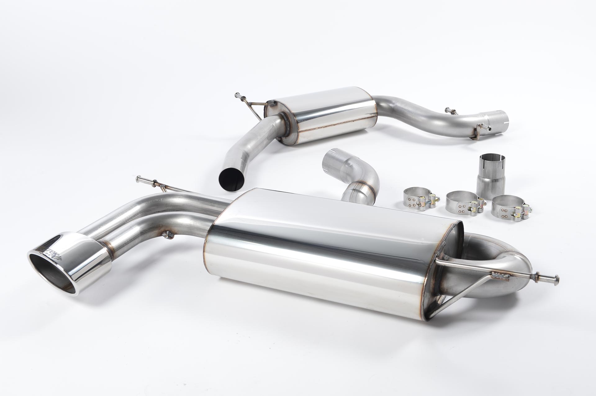 MILLTEK Sportauspuff / Anlage 70mm ab Kat. für: SEAT Leon Cupra, Cupra R - 1P / 2.0TFSI - 177,195 kW | Endrohr: Oval Special 152x95 mm