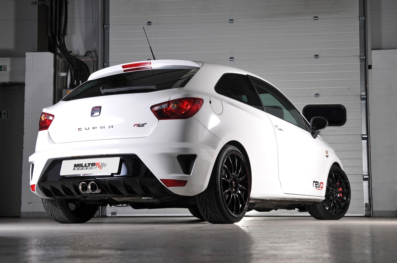 Milltek Sportauspuff / Anlage 63,5mm ab Kat. für: SEAT Ibiza Cupra - 6J / 1.4 - 132 kW | Endrohre: 2x Ø 80mm GT80