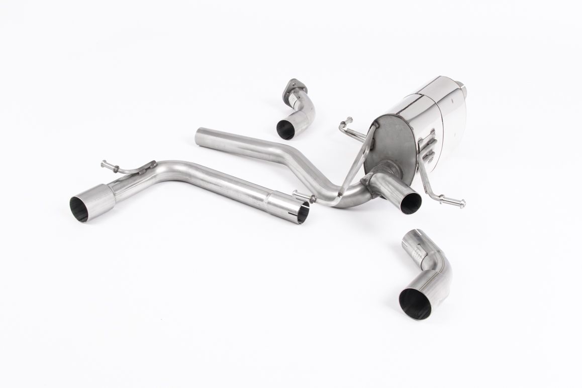 MILLTEK Sportauspuff / Duplex-ESD 63.5 mm für: SUZUKI Swift Sport - AZ / 1.4 BoosterJet - 103 kW |  mit Endrohren 2x GT115 - Cerakote Black matt