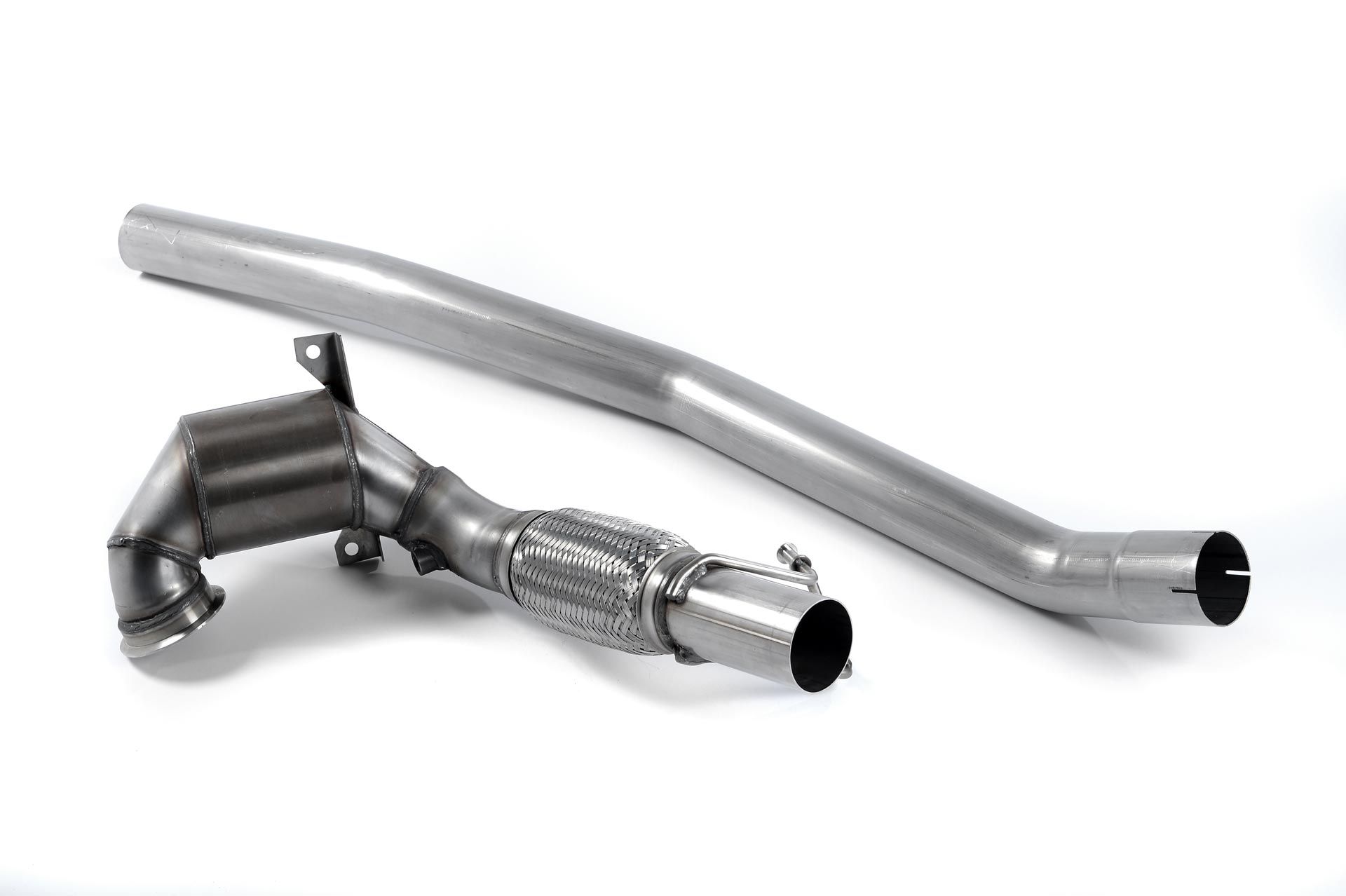 MILLTEK Downpipe 76mm mit Sport-Kat. 200 cpsi für: SEAT Leon Cupra - 5F / 2.0TSI - 206 kW | passend zu den MILLTEK-Anlagen ab Kat. / mit CH-Gutachten