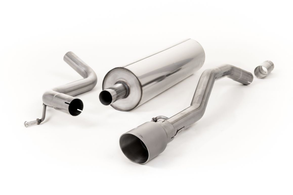 MILLTEK Sportauspuff / Anlage 51mm ab Kat. für: VW Up! GTI / 1.0TSI - 85 kW | Endrohr: GT-90 Titanium Matt