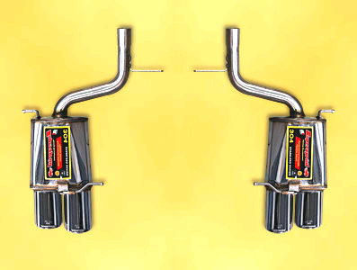SUPERSPRINT Sport-Auspuff: MERCEDES SLK 200K / R171 / 2004-  |  2 ESD Edelstahl mit  4x 120x80 oval gebördelt / passend mit AMG-Stossstange