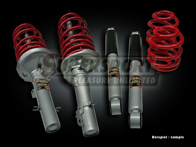 SUPERSPORT Sportfahrwerk für: FORD Mondeo Turnier - BWY / 2.5, 3.0, 2.0TDCI | max. Achslast kg VA/HA: 1140/1020 | Tiefer mm VA/HA: 50/30