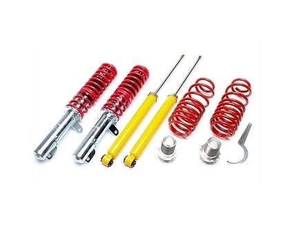 TA TECHNIX Gewindefahrwerk für: SEAT Leon Cupra R - 1M / 2002-06  |  VA/HA-Last max. kg: 1040/1000  | Tiefer mm VA/HA: 20-60/20-60 | Hinweise: K2 / mit Stabihalter am VA-Federbein