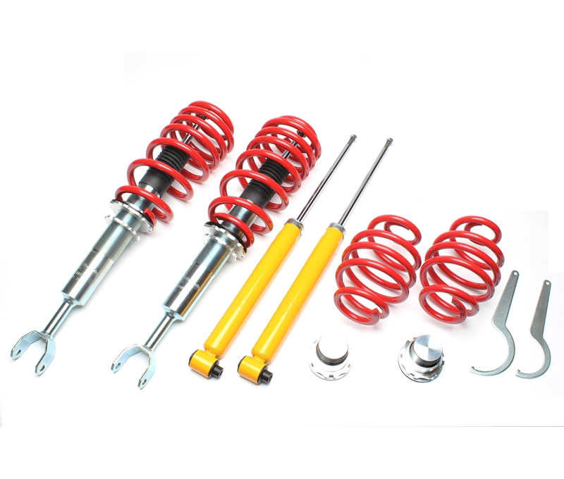 TA TECHNIX Gewindefahrwerk für: AUDI A6 - 4B, Lim., Avant  |  VA/HA-Last max. kg: 1245/1250  | Tiefer mm VA/HA: 30-60/30-60 | Hinweise: 4,G2