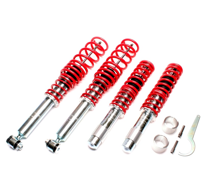 TA TECHNIX Gewindefahrwerk für: BMW 5-er - E60, Lim. / 2003-10  |  VA/HA-Last max. kg: 1090/1200  | Tiefer mm VA/HA: 30-60/30-60 | Hinweise: exkl. Luftfederung, EDC, X-Modelle