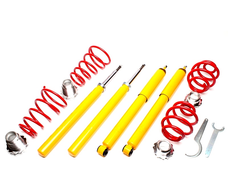 TA TECHNIX Gewindefahrwerk für: BMW 323i,325e,325i + 316,318,320i mit M-Tech + M3 | E30, Lim.,Cabrio.Touring  | VA-Last max. kg: 865/1000 | Tiefer mm VA/HA: 40-60 / 40-60 | Hinweise: nur für Ø 51mm Federbeine an der Vorderachse passend
