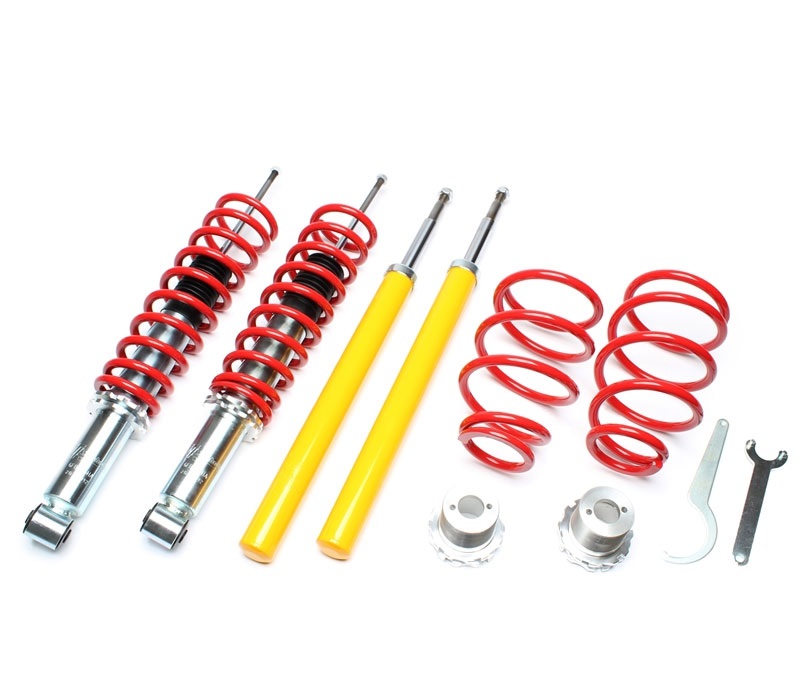 TA TECHNIX Gewindefahrwerk für: BMW 5-er - E34, Lim.,Touring / 8.90 - 12.95  |  VA/HA-Last max. kg: 1060/1260  | Tiefer mm VA/HA: 20-50/20-50 | Hinweise: G1, nicht für BMW-Sportfahrwerk, iX, Luftfederung, EDC - Vor der Best. bei uns alle Infos anfragen