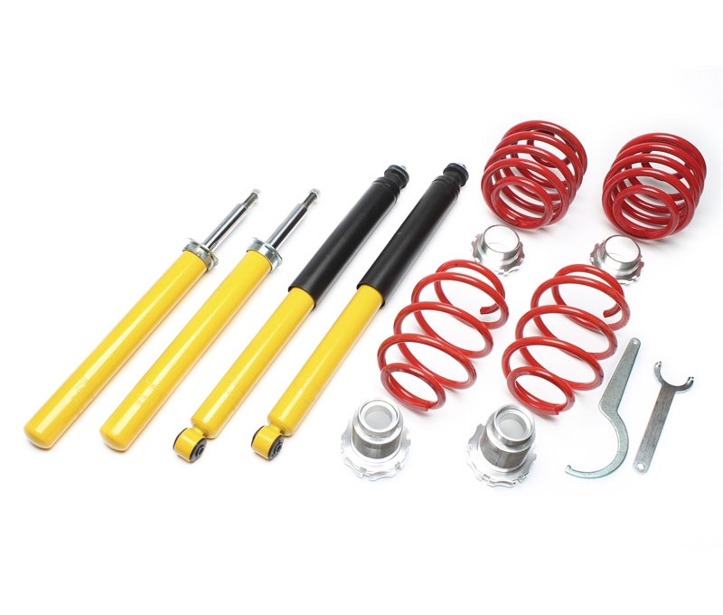 TA TECHNIX Gewindefahrwerk für: OPEL Astra F - T92, incl. Cabrio  |  1991-01  /  VA/HA-Last max. kg: 870/860  | Tiefer mm VA/HA: 20-50/20-50 | Hinweise: 5,G1,G2