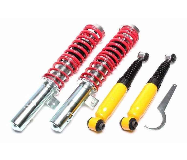 TA TECHNIX Gewindefahrwerk für: PEUGEOT 206 /  inkl. Cabrio, SW / VA/HA-Last max. kg: 890/780  |  Tiefer mm VA/HA: 30-60/ Drehstab  | Hinweise: -