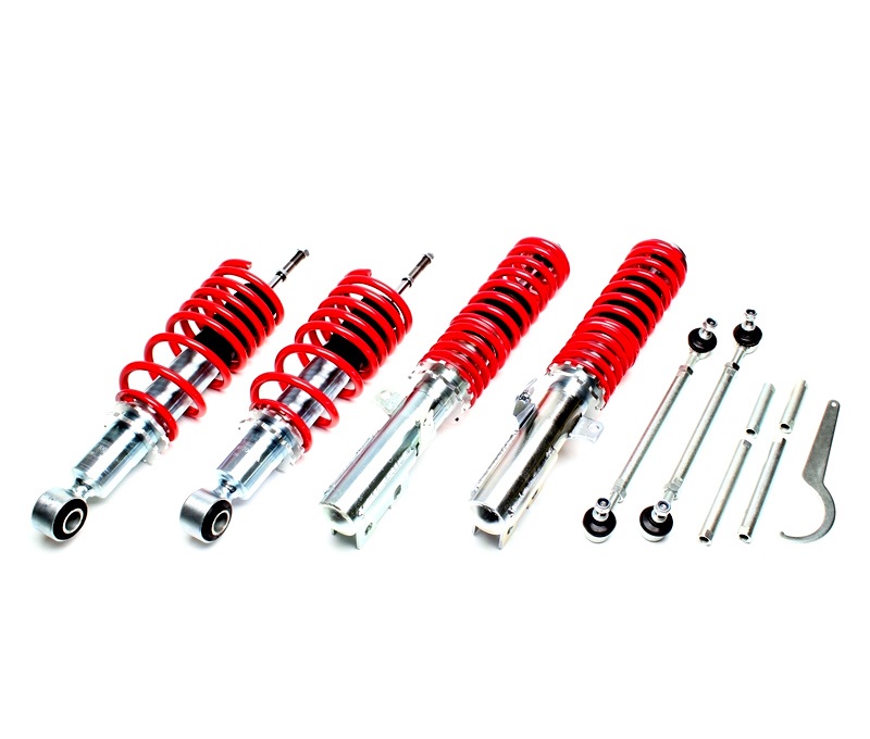 TA TECHNIX Gewindefahrwerk für: TOYOTA Corolla - E12, inkl. Kombi / VA/HA-Last max. kg: 1000/970  | Tiefer mm VA/HA: 20-50/20-50 | Hinweise: exkl. 4x4 Modelle