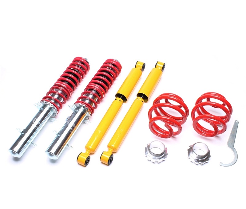TA TECHNIX Gewindefahrwerk für: SEAT Leon 4x4 - 1M, inkl. V6  |  VA/HA-Last max. kg: 1050/1080  | Tiefer mm VA/HA: 30-60/30-50 | Hinweise: G2,K2