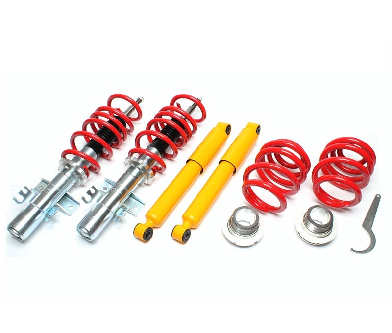 TA TECHNIX Gewindefahrwerk für: VW T5 + T6 - incl. 4motion  |  VA/HA-Last max. kg: 1750/1720  | Tiefer mm VA/HA: 30-60/20-50 | Hinweise: G2