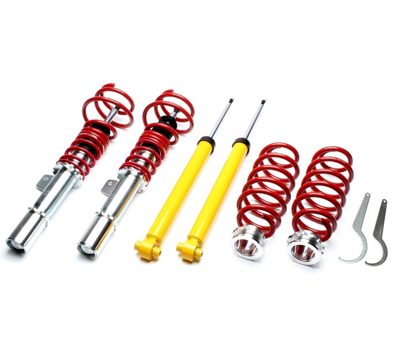 TA TECHNIX Gewindefahrwerk für: SEAT Leon - 5F, Lim.,SC,ST, inkl. Cupra , 4Drive  - ab 90kW + |  VA/HA-Last max. kg: 1080/1030 | Tiefer mm VA/HA: 30-60/30-60 | Hinweise: 55,G2,K2