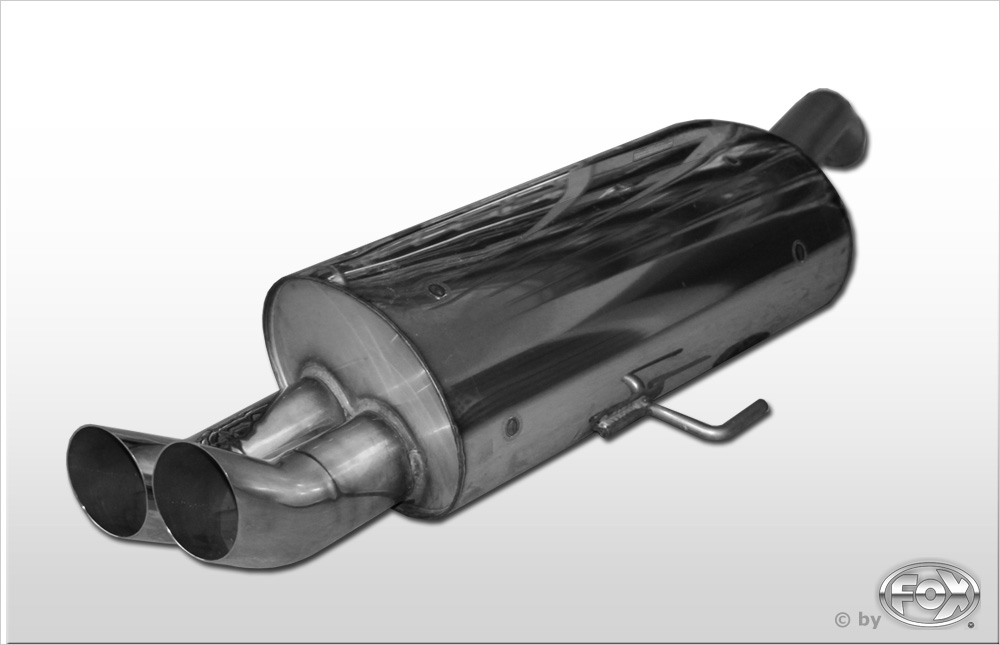 FOX Sportauspuff / ESD f&uuml;r: ALFA ROMEO 156 2.5i V6, 2.4JTD / 140, 100 kW | Endrohr-Typ: 2x 76 rund DTM | Hinweise: S, 18