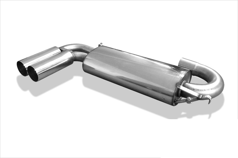 FOX Sportauspuff / ESD f&uuml;r: AUDI 80/90 Quattro (89) + Coupe / 1.8 - 2.8, S2 / -169 kW | Endrohr-Typ: 2x 76 rund | Hinweise: XS, 10, inkl. Achsrohr