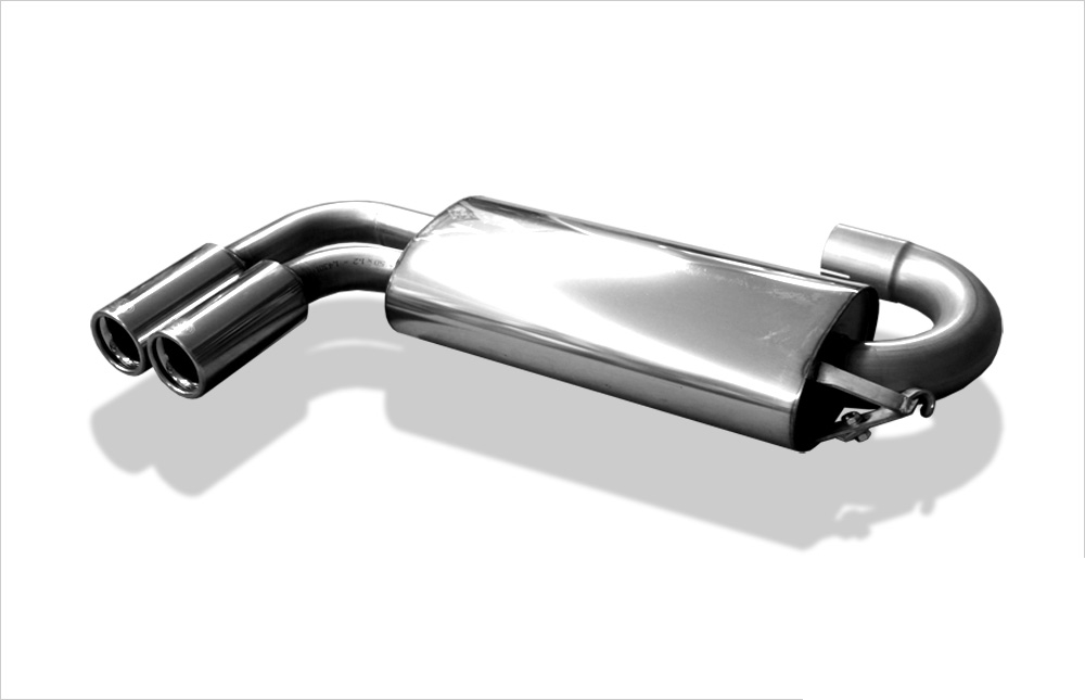 FOX Sportauspuff / ESD f&uuml;r: AUDI 80/90 Quattro (89) + Coupe / 1.8 - 2.8, S2 / -169 kW | Endrohr-Typ: 2x 76 rund | Hinweise: XS, 13, inkl. Achsrohr