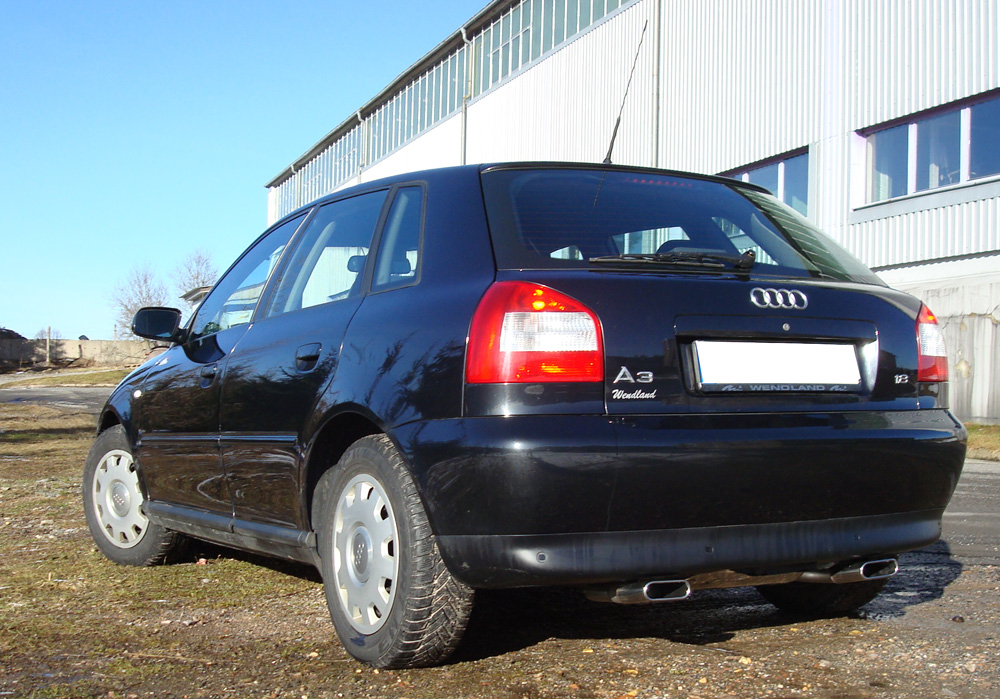 FOX Sportauspuff / Duplex-ESD f&uuml;r: AUDI A3 Quattro (8L) 1.8T / 110, 132kW | Endrohr-Typ: 2x 130x50 flachoval | Hinweise: XS, 52