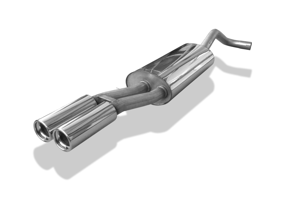 FOX Sportauspuff / ESD f&uuml;r: AUDI A4 (B5), incl. Avant, 1.6, 1.8, 1.8T, TDI -81kW | Endrohr-Typ: 2x 76 rund | Hinweise: XS, 13