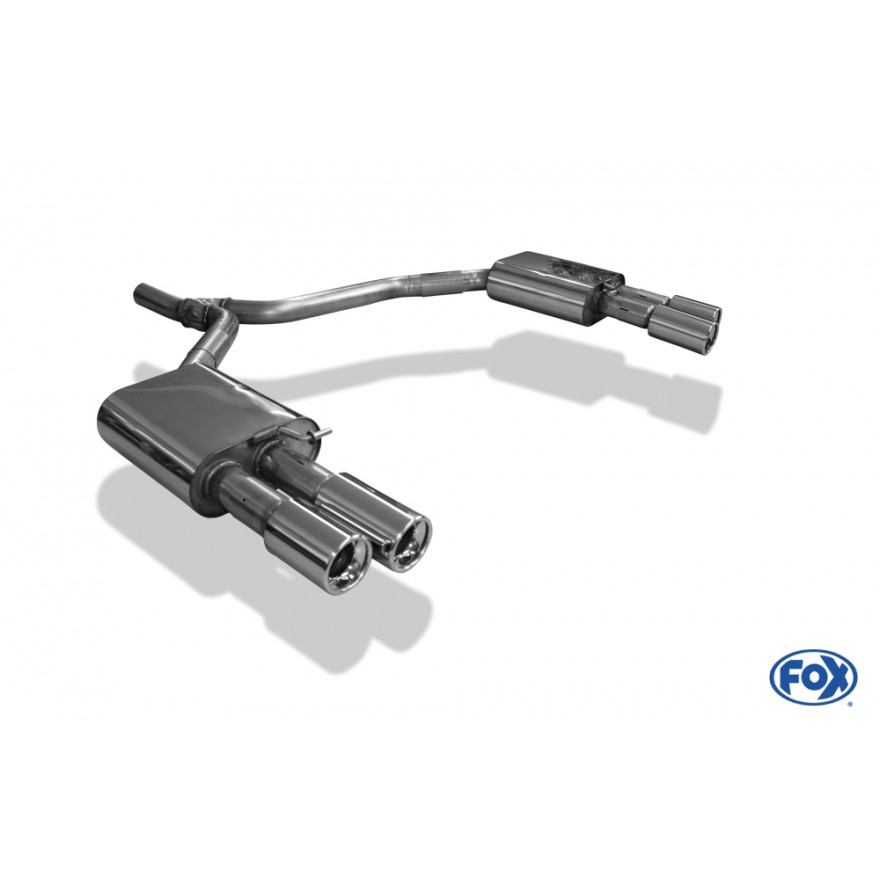 FOX Sportauspuff / Duplex-ESD f&uuml;r: AUDI A6 - 4G / 2.0TDI - 100, 120, 130 kW | Endrohr-Typ: 4x 90 rund | Hinweise: XS, 13