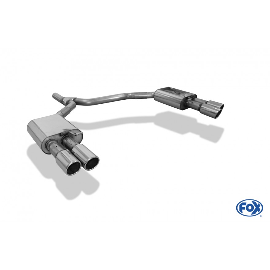 FOX Sportauspuff / Duplex-ESD f&uuml;r: AUDI A6 - 4G / 2.0TDI - 100, 120, 130 kW | Endrohr-Typ: 4x 90 rund | Hinweise: XS, 16