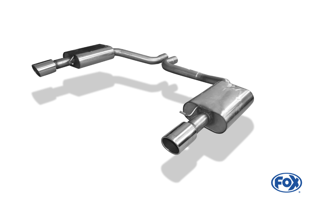 FOX Sportauspuff / Duplex-ESD f&uuml;r: AUDI A8 - 8H / V8 4.2 - 273 kW | Endrohr-Typ: 1x 100 rund li+re | Hinweise: 16