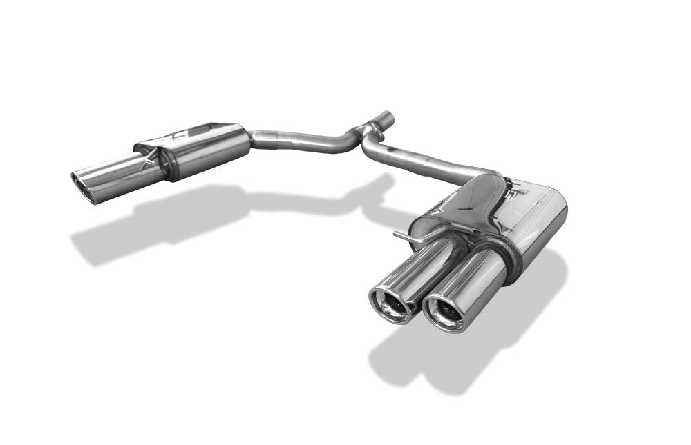 FOX Sportauspuff / Duplex-ESD f&uuml;r: AUDI A4 + A5 - B8 / 1.8TFSI, 2.0TDI / 88, 118, 125, 105 kW | Endrohr-Typ: 4x 90 rund | Hinweise: S, 17
