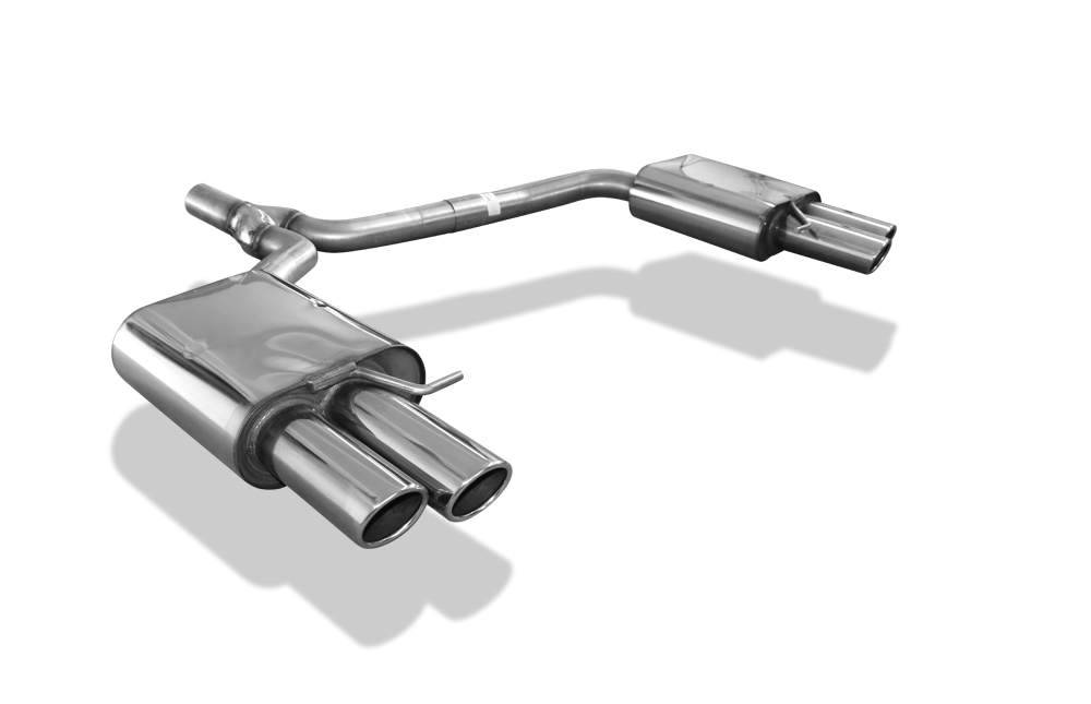 FOX Sportauspuff / Duplex-ESD f&uuml;r: AUDI A4 + A5 - B8 / 1.8TFSI, 2.0TDI / 88, 118, 125, 105 kW | Endrohr-Typ: 4x 80 rund | Hinweise: S, 17