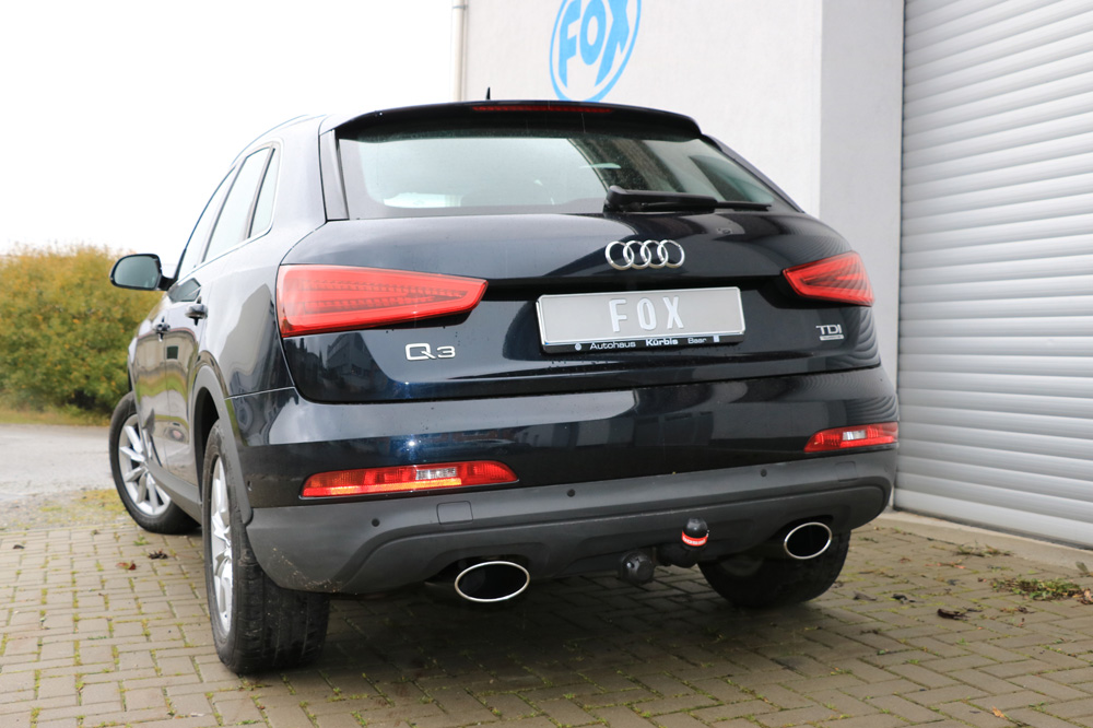 FOX Sportauspuff / Duplex-ESD f&uuml;r: AUDI Q3 / 2.0TDI - 100, 103, 130 kW | Endrohr-Typ: 2x 160x90 oval | Hinweise: S, 38